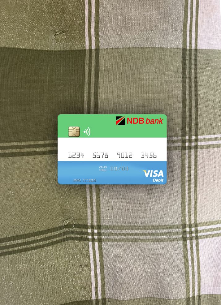 Download Sierra Leone National Development Bank visa debit card photolook front Photoshop template